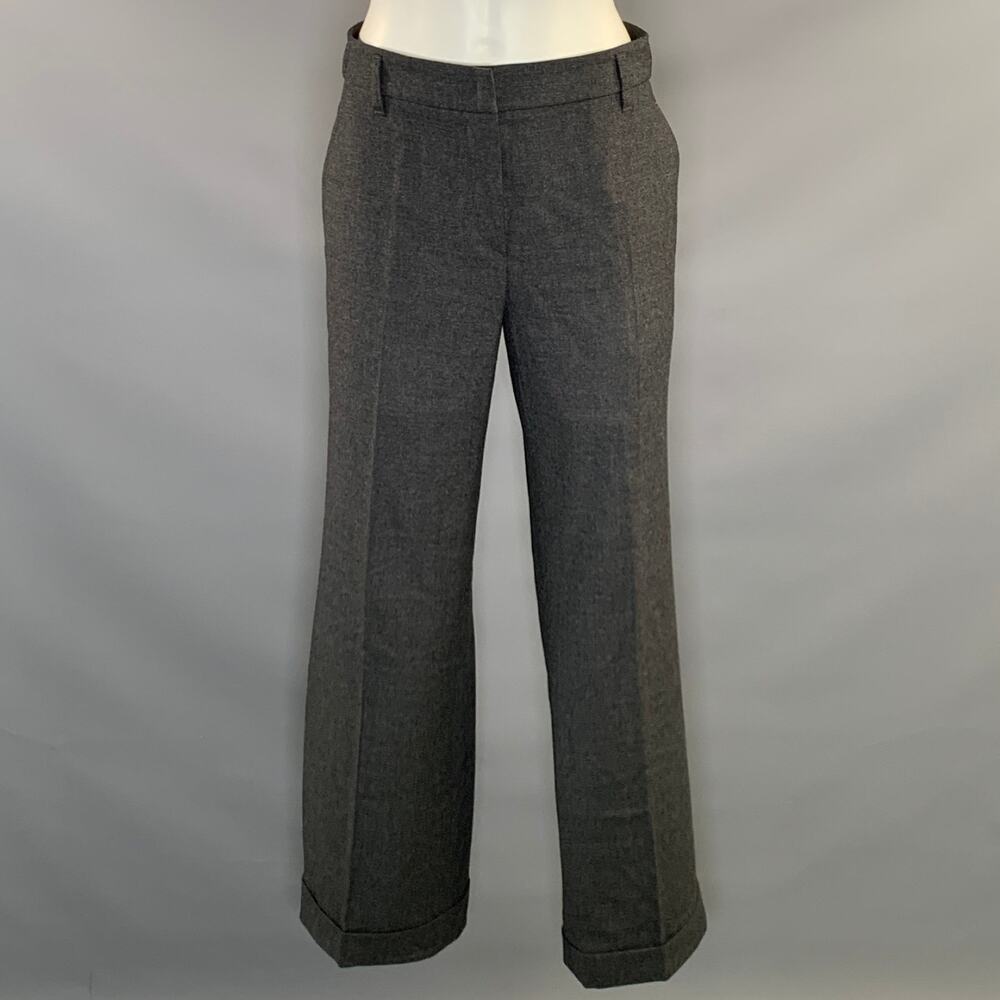 BRUNELLO CUCINELLI Size 6 Grey Wool & Cashmere Straight leg Dress Pants